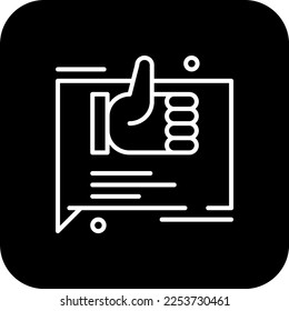 Like Comment Feedback icons with black filled line style