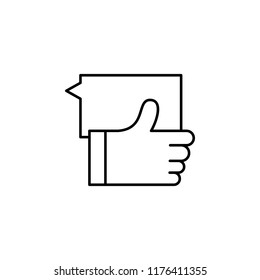 like comment icon. Element of seo and online marketing icon for mobile concept and web apps. Thin line like comment icon can be used for web and mobile