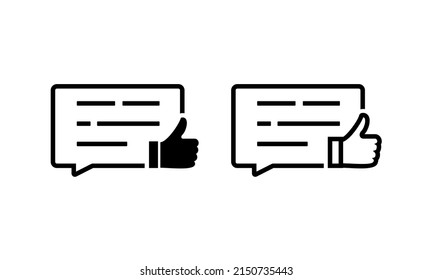 Like comment icon. Vector illustration
