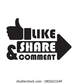 Like Comment Share Icon Design