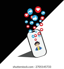 like, comment, share icon, save,icon button, social media vector 7
