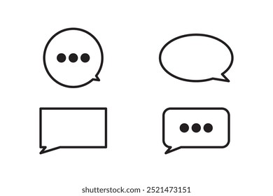 Like, comment, and share icon set. Social media post reaction concept