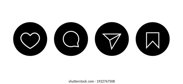 Like Comment Share Save Button Icon Stock Vector (Royalty Free ...