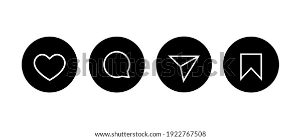 Like Comment Share Save Button Icon Stock Vector (Royalty Free) 1922767508