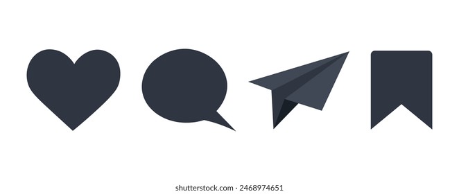 Like, comment, share and save icons
