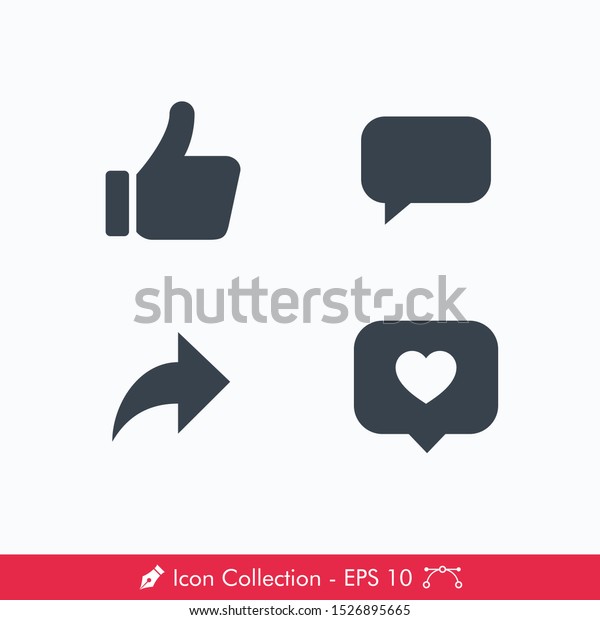 Like Comment Share Vector Stock Vector (Royalty Free) 1526895665