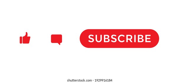 Like, Comment, and Subscribe. Channel Subscription Icons