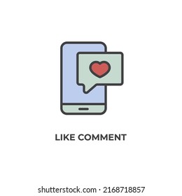 like comment vector icon. Colorful flat design vector illustration. Vector graphics
