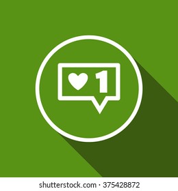 like counter flat icon with long shadow. vector illustration