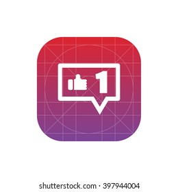 like counter icon. vector eps10 icon