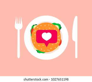 Like as a criterion of popularity in social networks, vector concept, as a food for blogger