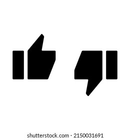 Me gusta y no le gusta el icono negro sobre fondo blanco.