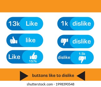 like and dislike buttons for a website or business presentation