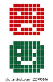 Like and dislike faces