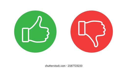 Like Dislike Graphic Icons Buttons Hand Stock Vector (Royalty Free ...