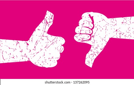 Like and dislike hand