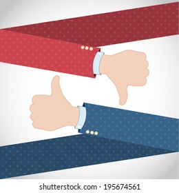 Like Dislike Hand Banner