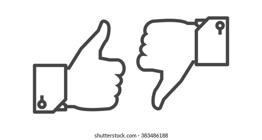 Like and dislike icon.