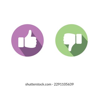 botón de icono Me gusta y No me gusta