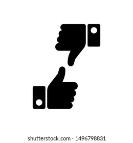 like dislike icon design flat vector