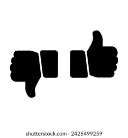 Like and dislike icon. Editable and changeable color.