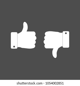 Like, dislike icon. Flat design. vector illustration.