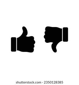 Like, dislike icon. Flat design. vector flat illustration on white background..eps