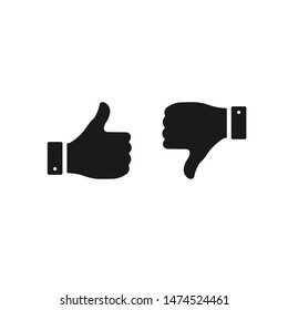 
Like and dislike icon in flat style .Vector illustration. Isolated on white background.