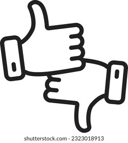Like dislike Icon image. Suitable for mobile application.
