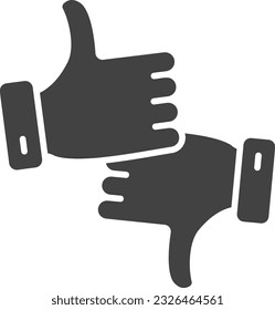 Like dislike Icon image. Suitable for mobile application.