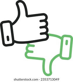 Like dislike Icon image. Suitable for mobile application.