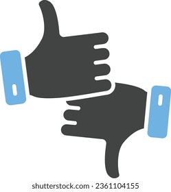 Like dislike Icon image. Suitable for mobile application.