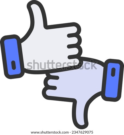 Like dislike Icon image. Suitable for mobile application.