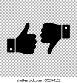 Like and dislike icon isolated. Vector illustration