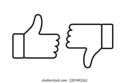 Like dislike icon on a white background. Vector illustration
