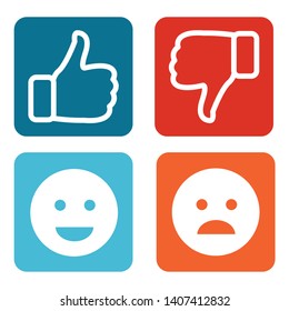 Like and Dislike Icon Set