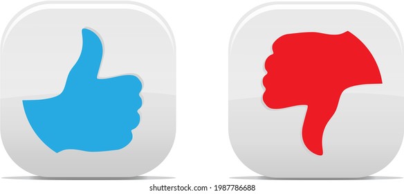 conjunto de iconos de me gusta y no me gusta