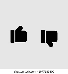 like and dislike icon set isolated vector illustration