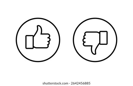 Like Dislike icon set Thumb down Thumb up