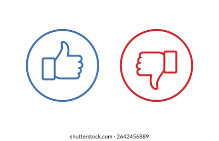 Like Dislike icon set Thumb down Thumb up