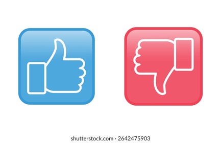 Like Dislike icon set Thumb down Thumb up