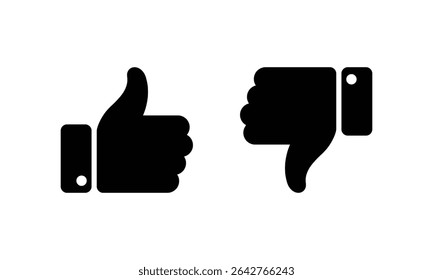Like Dislike icon set Thumb down Thumb up	

