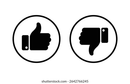 Like Dislike icon set Thumb down Thumb up	
