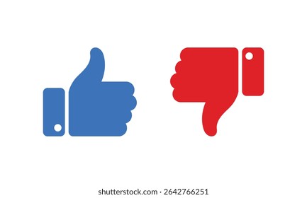 Like Dislike icon set Thumb down Thumb up	
