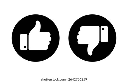 Like Dislike icon set Thumb down Thumb up	

