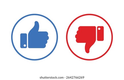 Like Dislike icon set Thumb down Thumb up	
