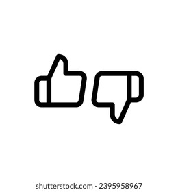 Like Dislike icon. Simple vector sign