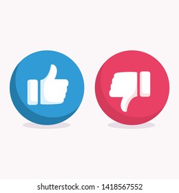 Like and Dislike icon symbol vector