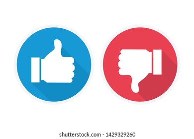 Like and Dislike icon symbol vector