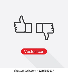Like and Dislike Icon, Thumb up Icon Vector Illustration Eps10